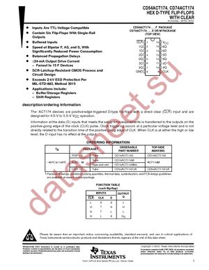 CD74ACT174M96G4 datasheet  